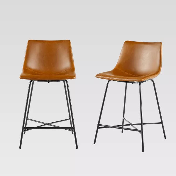 1 Piece Upholstered Counter Height Barstool
