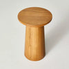Wooden Round Pedestal Accent Drink Table