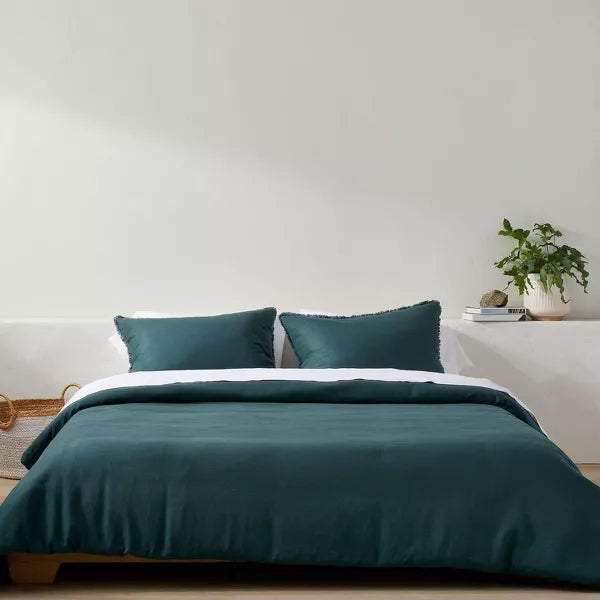 Heavyweight Linen Blend Comforter & Sham Set Full/Queen (Copy)