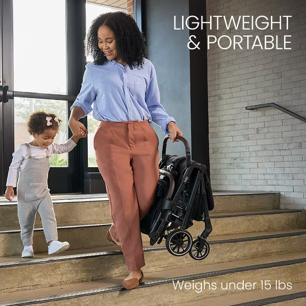 Compact Stroller, Lightweight Fold-and-Go Design - Raven Black