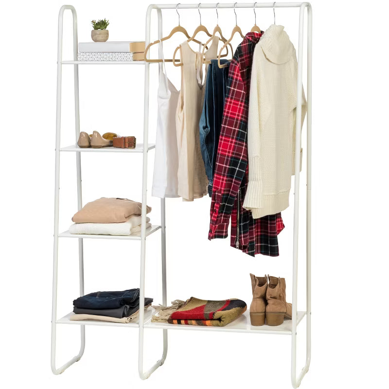 Clothing Rack Clothes Rack Metal Garment Rack with 5 Metal shelf