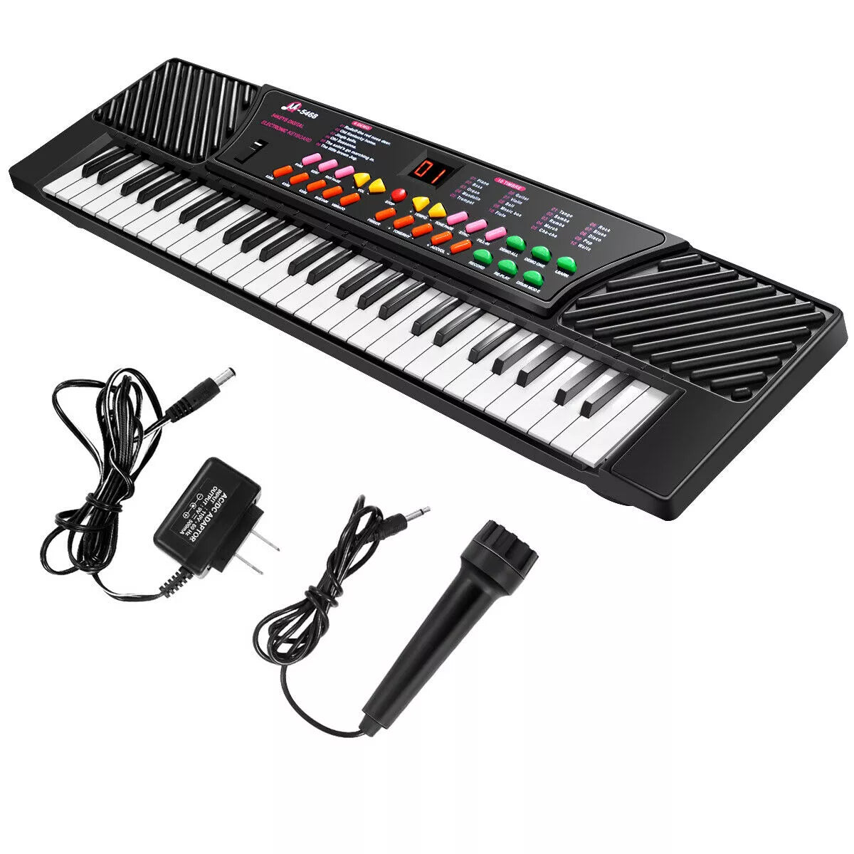54 Keys Electronic Music Keyboard Kid Piano Organ W/Mic & Adapter