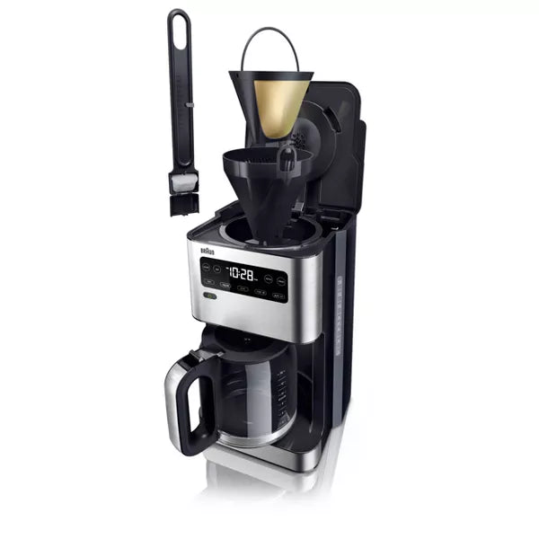 PureFlavor 14c Drip Coffee Maker - Black Automatic Shut-Off, Glass Carafe, Warming Plate