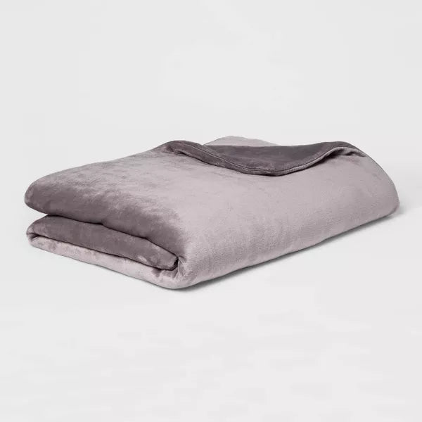 Microplush Weighted Blanket with Removable Cover - Gray