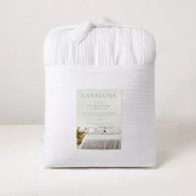 Textured Chambray Comforter & Sham Set - Full/Queen