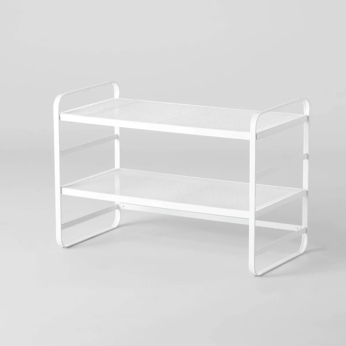 2 Tier Shoe Rack Metal Mesh