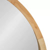 Hutton Round Decorative Wood Frame Wall Mirror