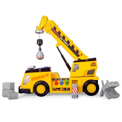 3-N-1 Crane Truck - Large Construction Toy Vehicle with Joystick Controller