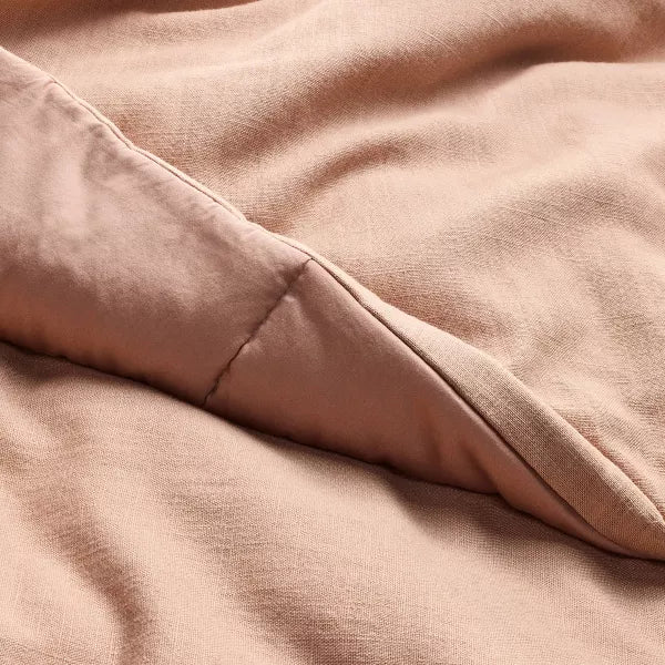 Heavyweight Linen Blend Comforter and Sham Set - Full/Queen