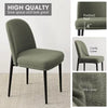 Upholstered Dining Chairs with Linen Blend Fabric and Metal Legs 1-Piece