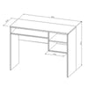 Student Writing Desk with Storage White
