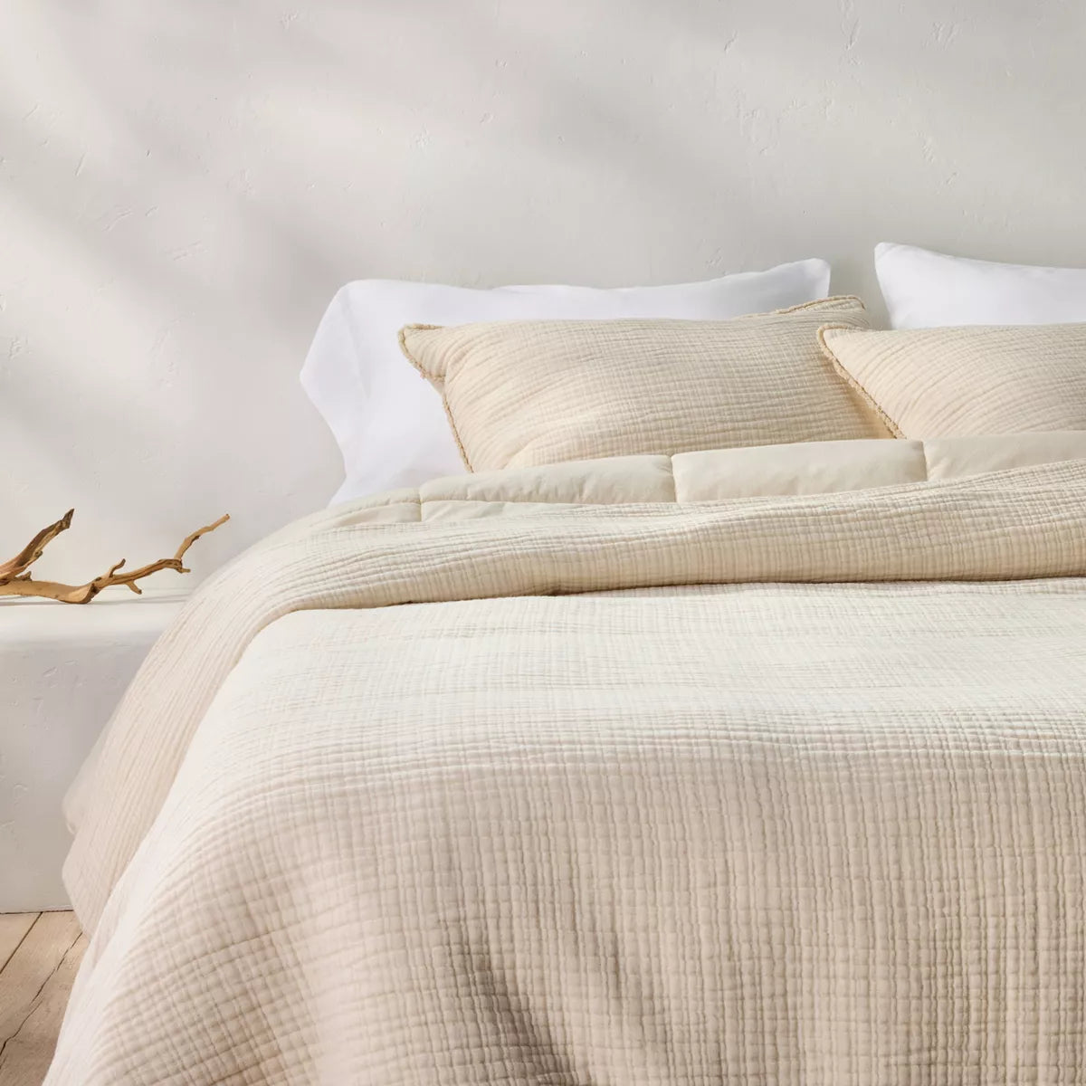 Textured Chambray Comforter & Sham Set - King