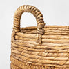 Large Natural Woven Round Basket -  Off-White Decorative Blanket Basket, Abaca, Renewable Material