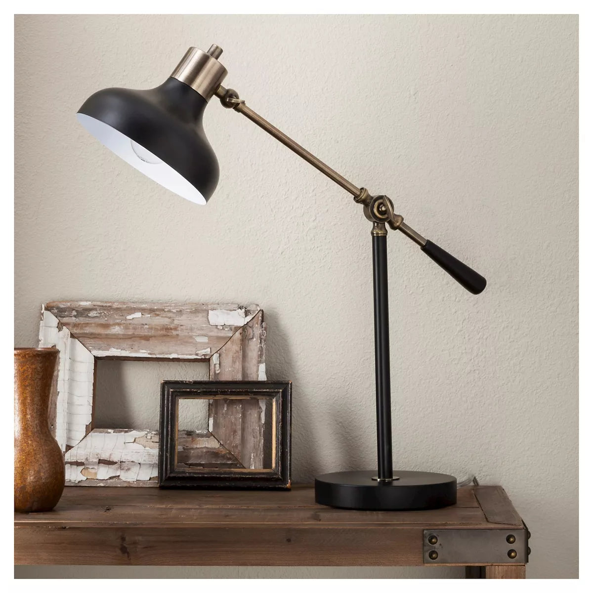 Crosby Schoolhouse Desk Lamp - Black SHOWROOM ITEM – Salvage & Co Indy