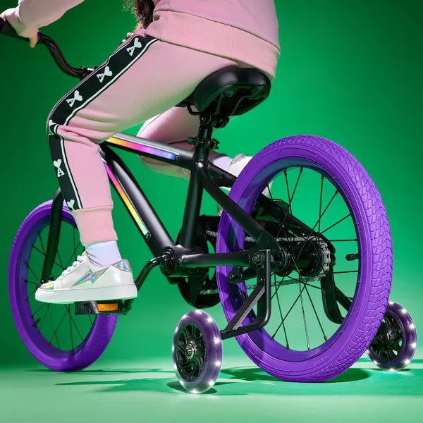 Light Rider Kids' Light Up Bike - Black/Purple