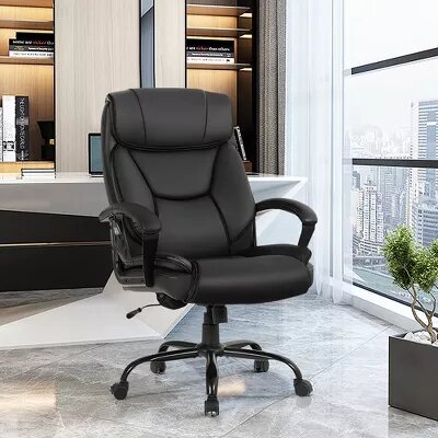 Big & Tall Massage Office Chair E xecutive PU Leather Computer Desk Chair