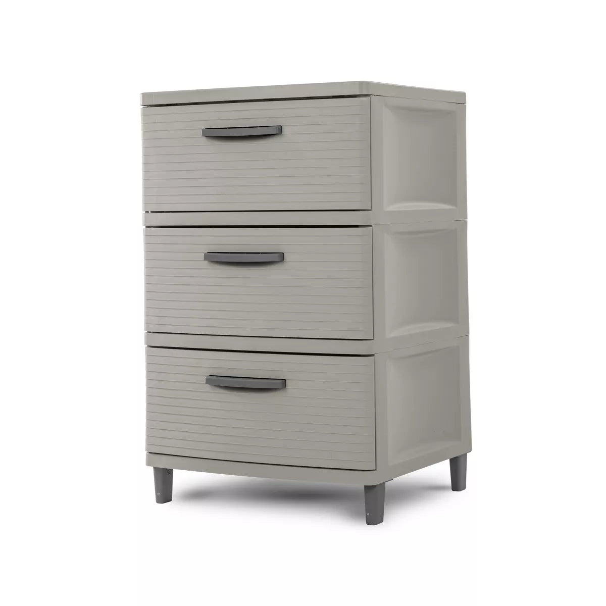 3 Drawer Storage Cabinet Gray