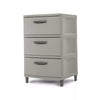 3 Drawer Storage Cabinet Gray