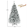 Pre-Lit Premium Snow Flocked Hinged Artificial Christmas Tree with 250 Lights