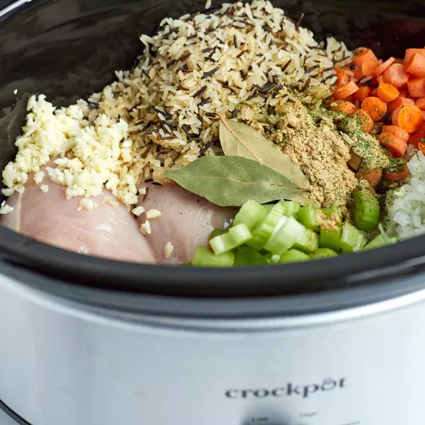 Manual Slow Cooker - Stainless Steel: Original Slow Cooker, Removable Stoneware, Stay-Cool Handles