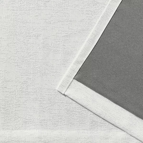 Blackout Zeus Jacquard Lined Curtain Panels White