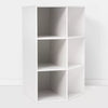 Corner CubeBookshelf White: 9-Compartment Organizer, Fits 11