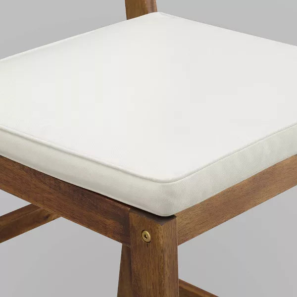 2pk Acacia Wood Counter Stools