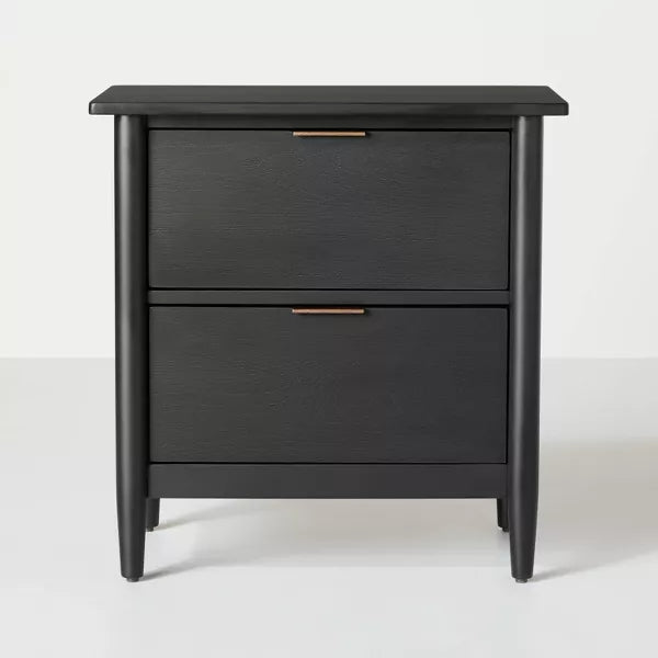 2 Drawer Modern Wood Nightstand