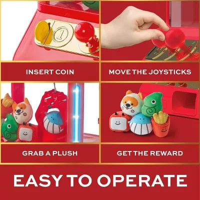 Arcade Claw Game with Plush Prizes