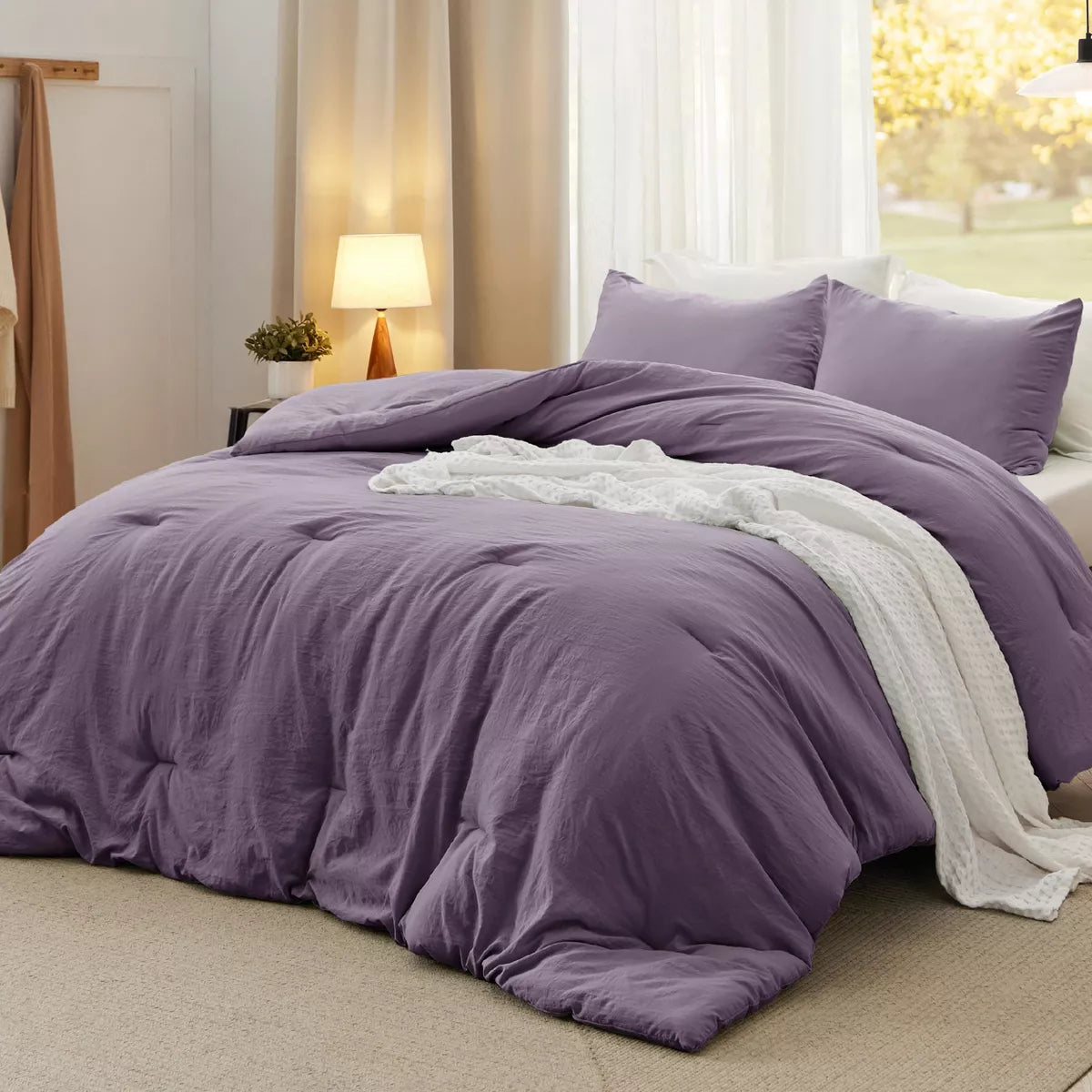Comforter Set – Soft & Warm Imitation Washed Cotton Bedding for All Seasons King