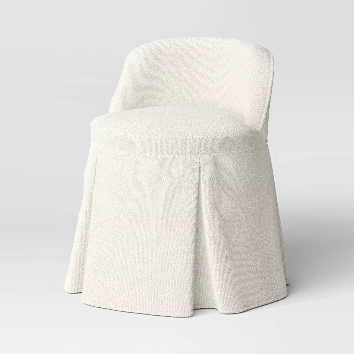 Teen Vanity Chair - Mottled Boucle Snow SHOWROOM ITEM
