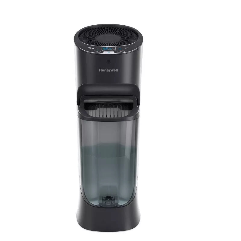 Removable Top Fill Tower Humidifier: Cool Mist, 3 Settings, Adjustable Humidity, Portable, Black, ETL Listed