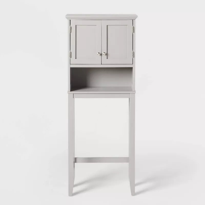 Wood Space Saver Etagere Gray