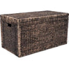 Rattan Wicker Trunk: Vintage Boho Storage Chest, No Assembly Required