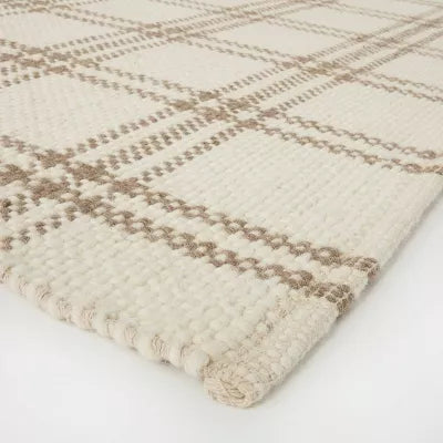 Cottonwood Handwoven Plaid Wool/Cotton Area Rug - 7'x10'
