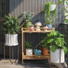 Iron Indoor Outdoor Plant Stand White/Brass