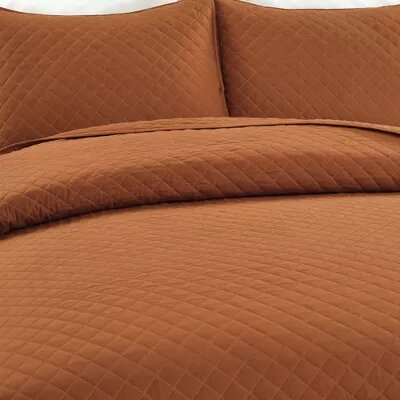 Ava Diamond Oversized Cotton Quilt Set - Full/Queen