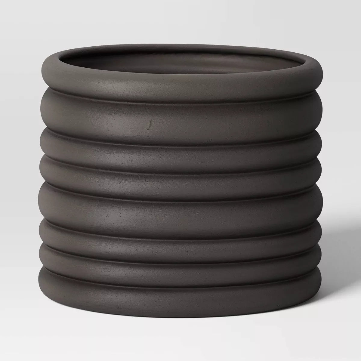 Banded Stoneware Indoor Outdoor Planter Pot