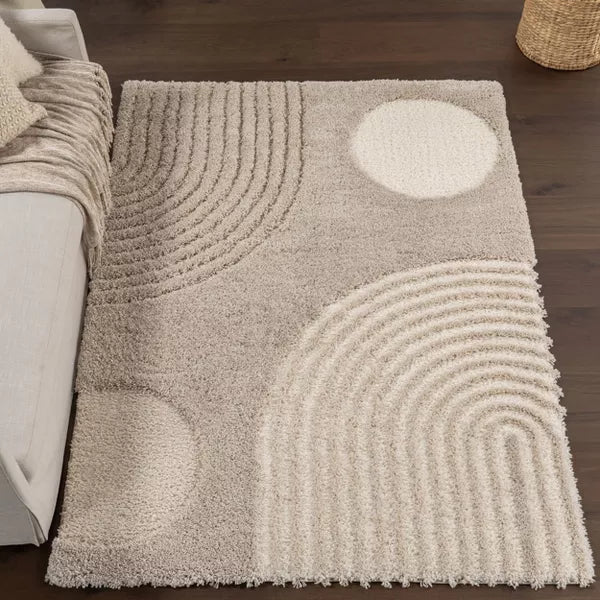 Gloria Abstract Shag Area Rug 5' x 7'