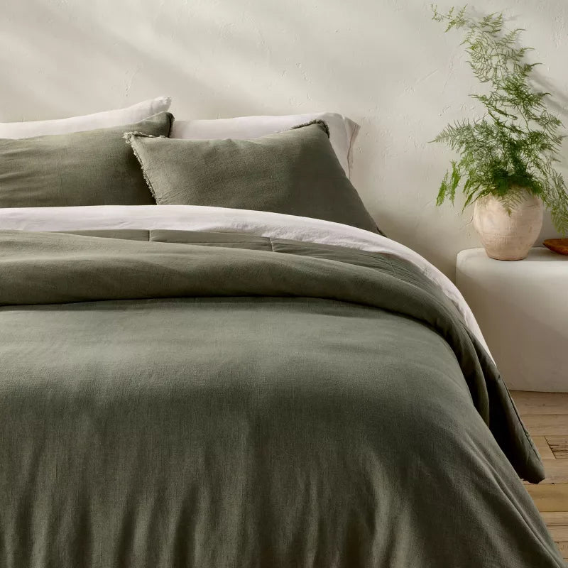 Heavyweight Linen Blend Comforter - Full/Queen