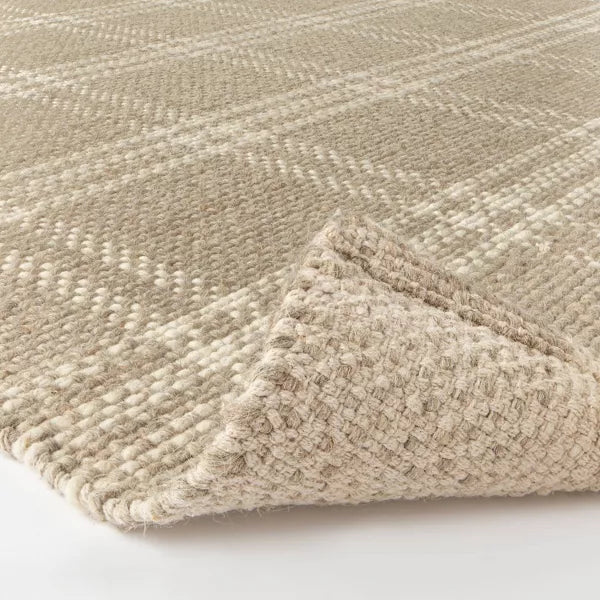 Cottonwood Handwoven Plaid Wool/Cotton Area Rug 5'x7'