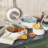 7pc Nonstick Ceramic Coated Aluminum Cookware Set