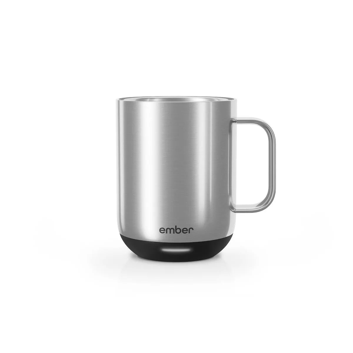 Mug Temperature Control Smart Mug Stainless Steel: Light Silver, Hand Wash, Includes Coaster, Hot Beverages