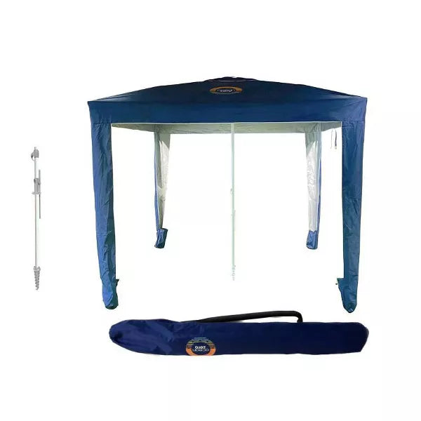 Steel Canopy Blue: Rust-Resistant, Powder-Coated Finish, Easy to Assemble