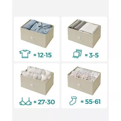 Bedroom, Fabric Dresser with 4 Metal Frame