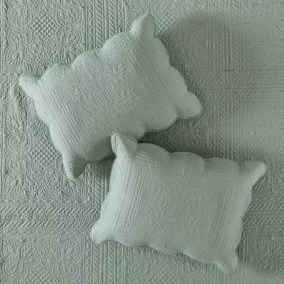 3pc Genoa Scalloped Edge Reversible Coverlet Set - Full/Queen