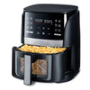 Digital Window Air Fryer with 12 Presets & Guided Cooking Black: Stainless Steel
