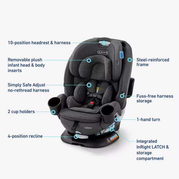 3-in-1 Rotating Convertible Car Seat