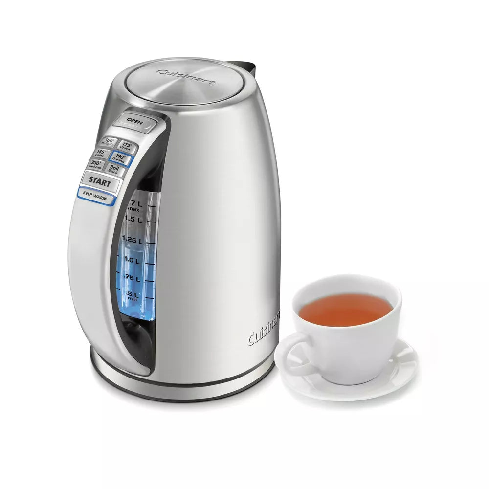 Perfectemp Programmable Stainless Steel Electric Kettle Light Silver