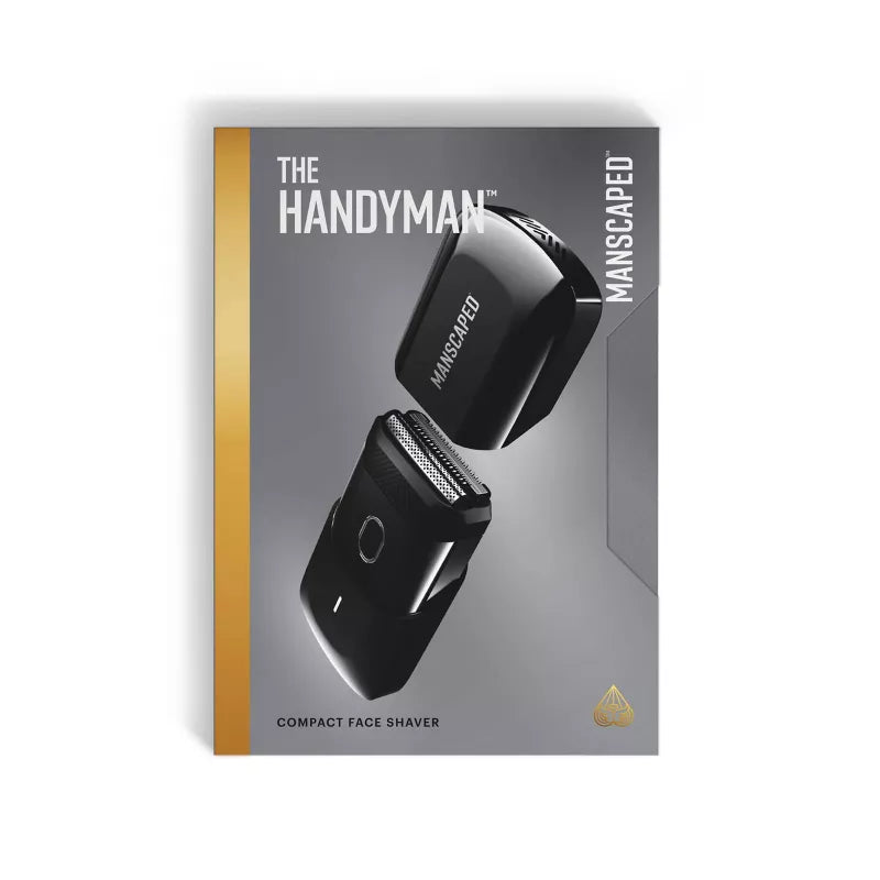 The Handyman Compact Face Shaver, Portable SkinSafe Men's Travel Facial Hair Electric Razor